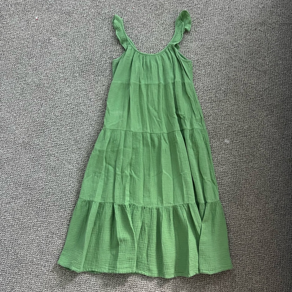 Marine Layer Green Tiered Sundress